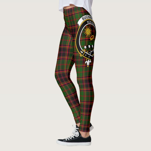 Scotstee Klan Buchan Vapensköld Tartan Women Leggi Leggings (Vänster)
