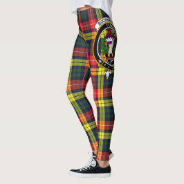 Scotstee Klan Buchanan Modern Vapensköld Tartan Wo Leggings
