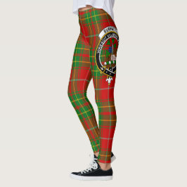 Scotstee Klan Burnett Ancient Vapensköld Tartan Kv Leggings