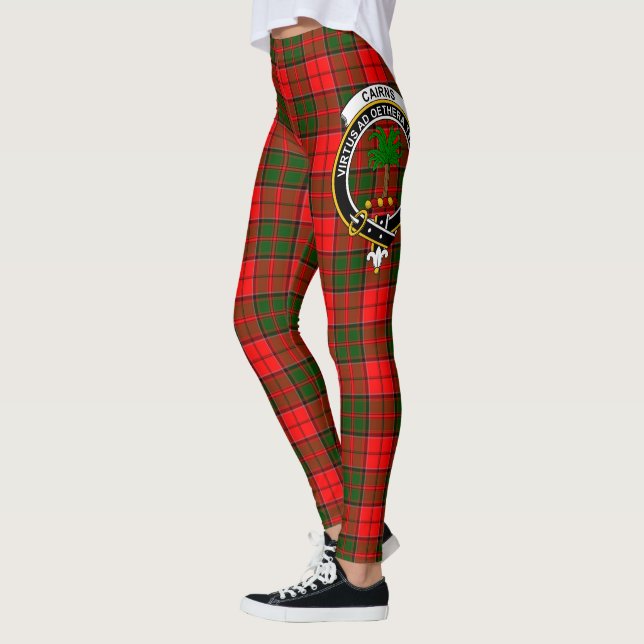 Scotstee Klan Cairns Vapensköld Tartan Women Leggi Leggings (Vänster)