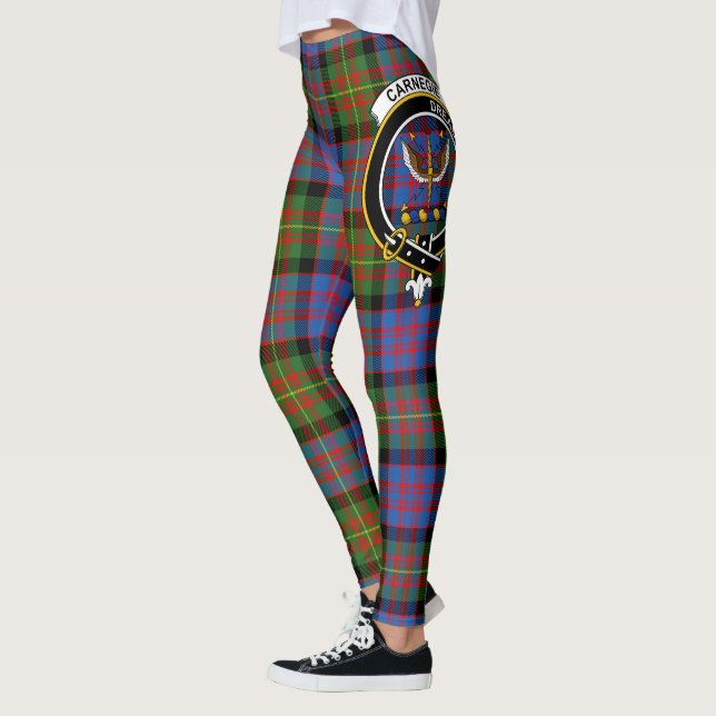 Scotstee Klan Carnegie Uråldrig Vapenduk Tartan Kv Leggings (Vänster)