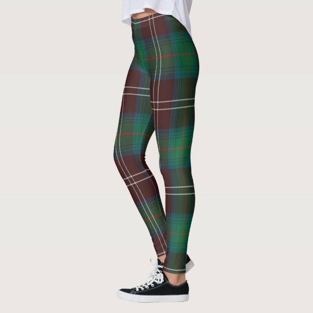 Scotstee Klan Chisholm Hunting Ancient Tartan Wome Leggings (Vänster)