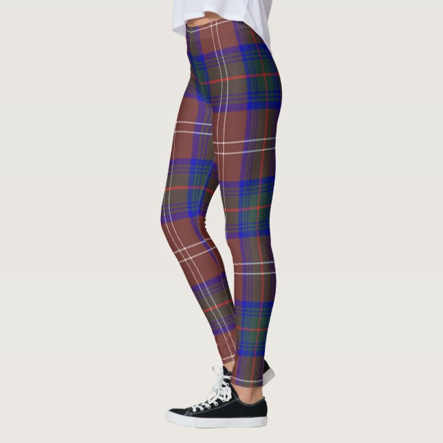 Scotstee Klan Chisholm Hunting Modern Tartan Women Leggings (Vänster)