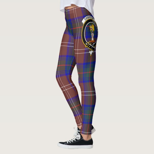 Scotstee Klan Chisholm Hunting Modern Vapensköld T Leggings (Vänster)