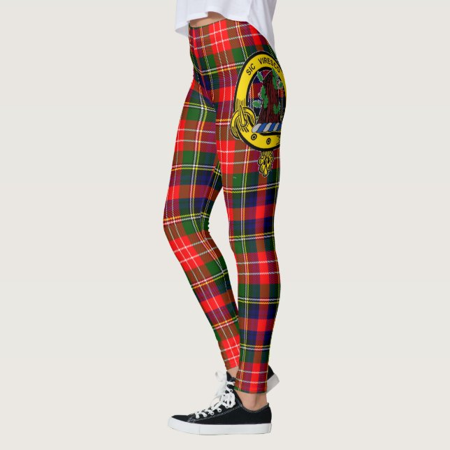 Scotstee Klan Christie Vapensköld Tartan Women Leg Leggings (Vänster)