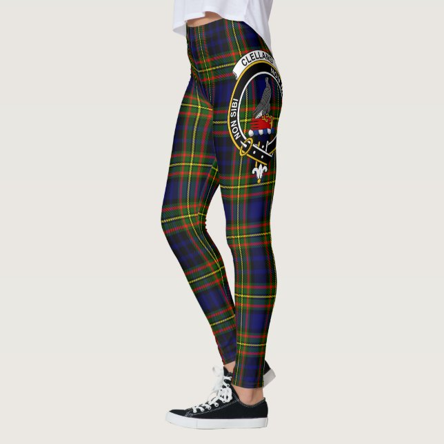 Scotstee Klan Clelland Vapensköld Tartan Women Leg Leggings (Vänster)