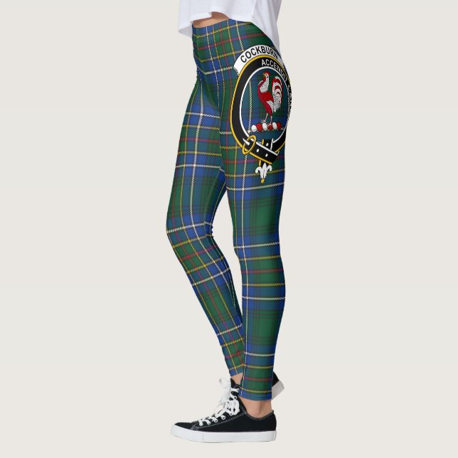 Scotstee Klan Cockburn Ancient Vapensköld Tartan W Leggings (Vänster)