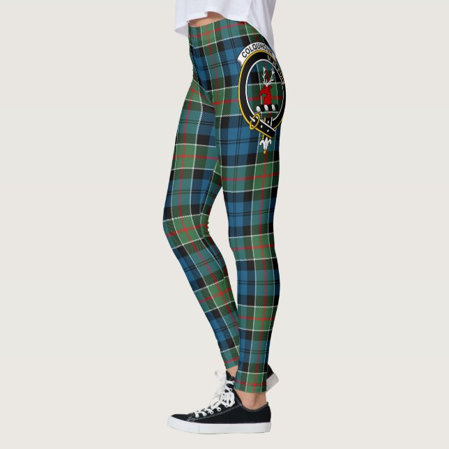 Scotstee Klan Colquhoun Ancient Vapensköld Tartan  Leggings (Vänster)