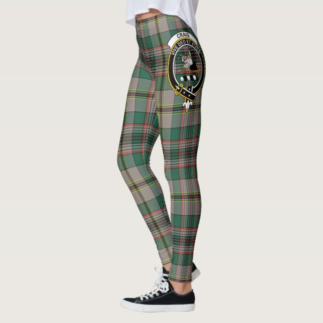 Scotstee Klan Craig Ancient Vapensköld Tartan Wome Leggings (Vänster)