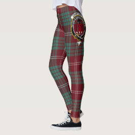Scotstee Klan Crawford Vapensköld Tartan Women Leg Leggings