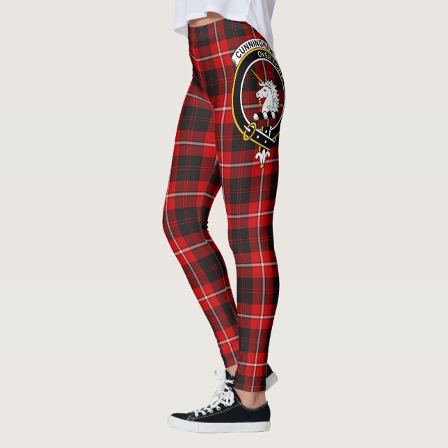 Scotstee Klan Cunningham Vapensköld Tartan Women Leggings (Vänster)
