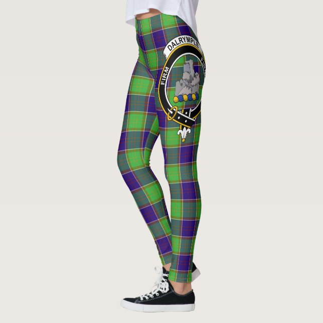 Scotstee Klan Dalrymple Vapensköld Tartan Women Le Leggings (Vänster)