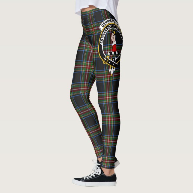 Scotstee Klan Denniston Vapensköld Tartan Women Le Leggings (Vänster)