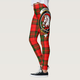 Scotstee Klan Dunbar Modern Vapensköld Tartan Wome Leggings