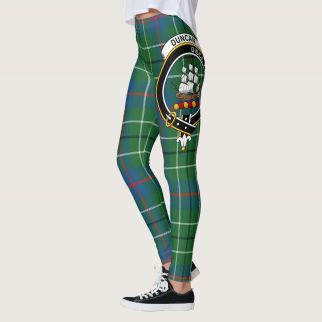 Scotstee Klan Duncan Ancient Vapensköld Tartan Wom Leggings (Vänster)