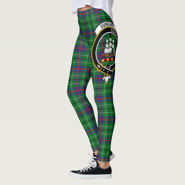 Scotstee Klan Duncan Modern Vapensköld Tartan Wome Leggings (Vänster)