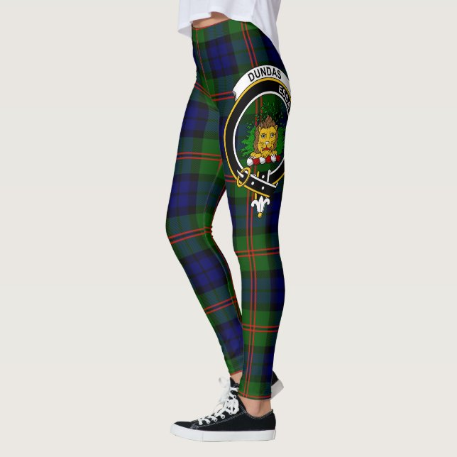 Scotstee Klan Dundas Vapensköld Tartan Women Leggi Leggings (Vänster)