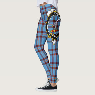 Scotstee Klan Elliot Ancient Vapensköld Tartan Kvi Leggings