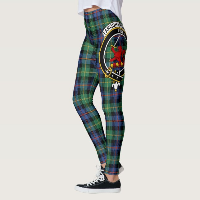 Scotstee Klan Farquharson Ancient Vapensköld Tarta Leggings (Vänster)