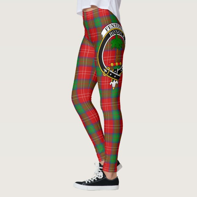 Scotstee Klan Fenton Vapensköld Tartan Women Leggi Leggings (Vänster)