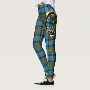 Scotstee Klan Ferguson Ancient Vapensköld Tartan K Leggings