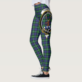 Scotstee Klan Forbes Modern Vapensköld Tartan Wome Leggings