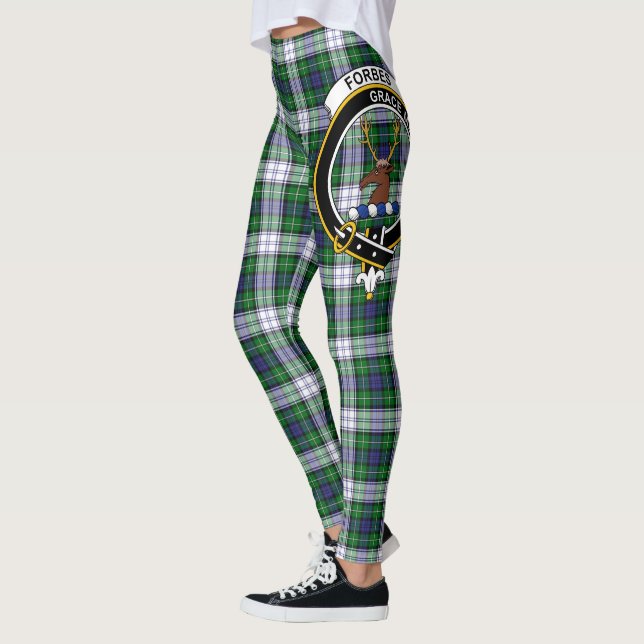 Scotstee Klan Forbes Vapensköld Tartan Women Leggings (Vänster)