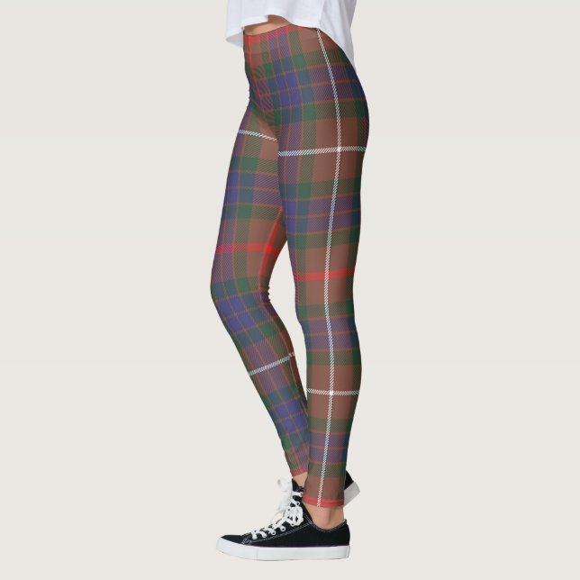 Scotstee Klan Fraser Hunting Modern Tartan Women Leggings (Vänster)