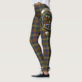 Scotstee Klan Fraser Hunting Vapensköld Tartan Wom Leggings