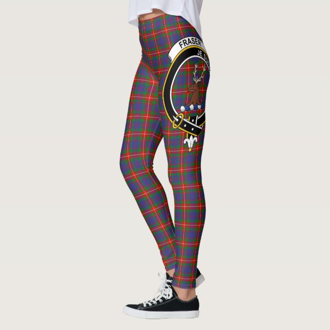 Scotstee Klan Fraser of Lovat Vapensköld Tartan Wo Leggings (Vänster)