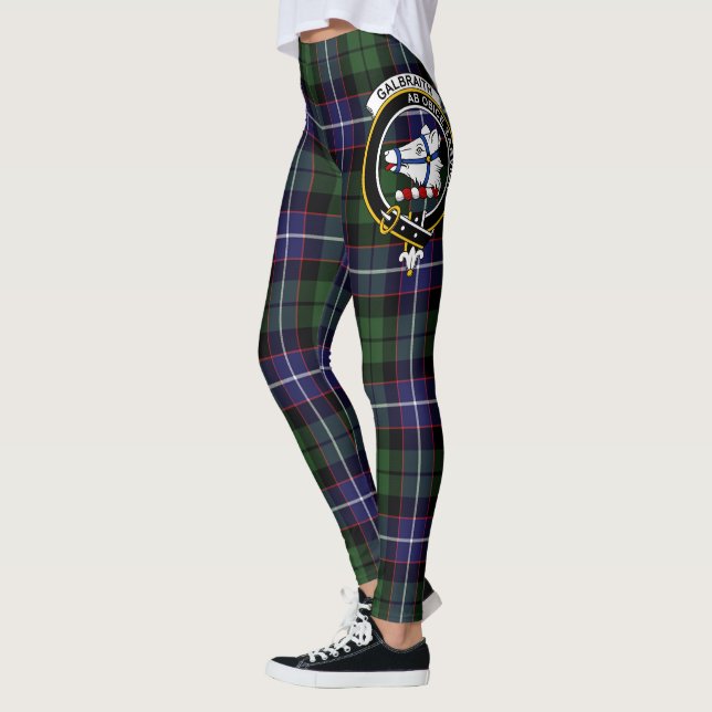 Scotstee Klan Galbraith Vapensköld Tartan Women Le Leggings (Vänster)