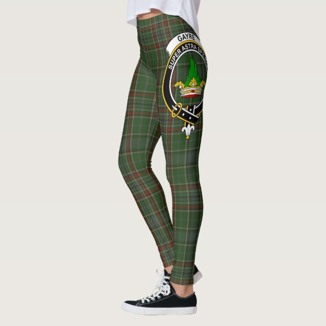 Scotstee Klan Gayre Vapensköld Tartan Women Leggin Leggings (Vänster)