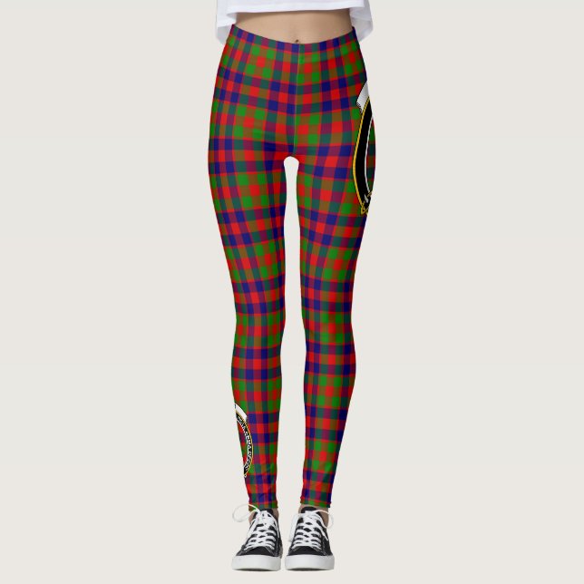 Scotstee klan Gow Crest Tartan Damstrumpor Leggings (Framsida)