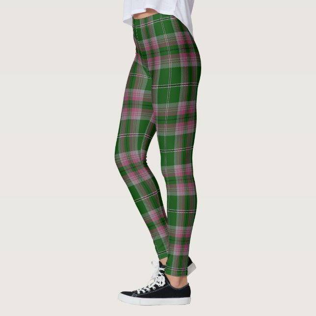 Scotstee klan Grå Tartan Kvinnors Leggings (Vänster)