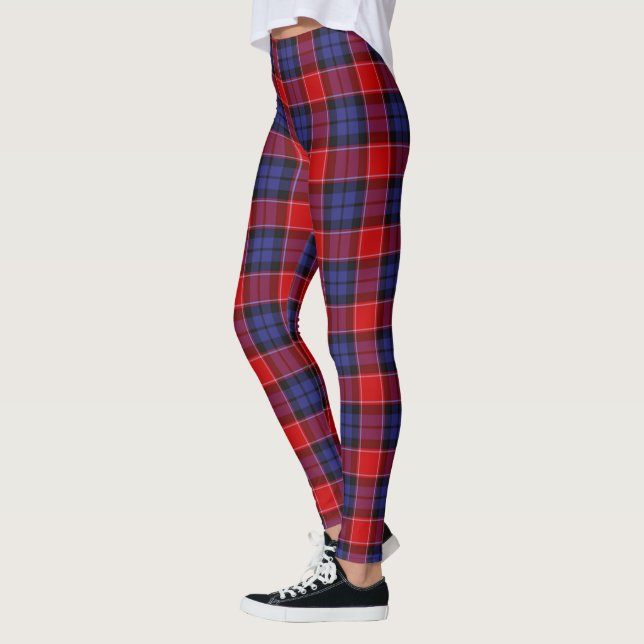 Scotstee Klan Graham of Menteith Red Tartan Women Leggings (Vänster)