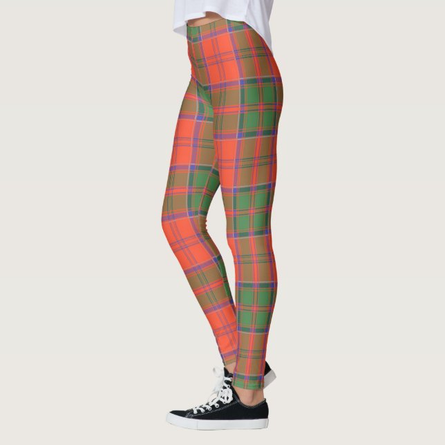 Scotstee klan Grant Ancient Tartan Dambyxor Leggings (Vänster)