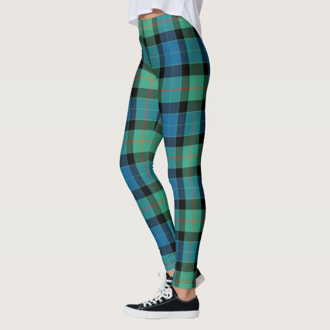 Scotstee Klan Gunn Ancient Tartan Women Leggings (Vänster)