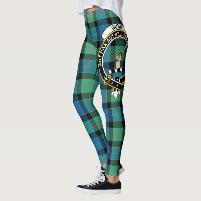 Scotstee Klan Gunn Ancient Vapensköld Tartan Women Leggings (Vänster)