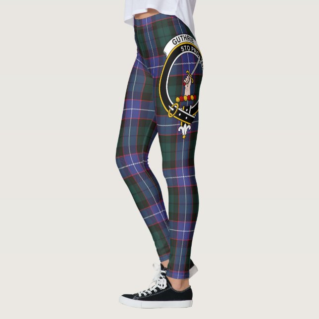 Scotstee klan Guthrie vapenmärke tartan damstrumpb Leggings (Vänster)