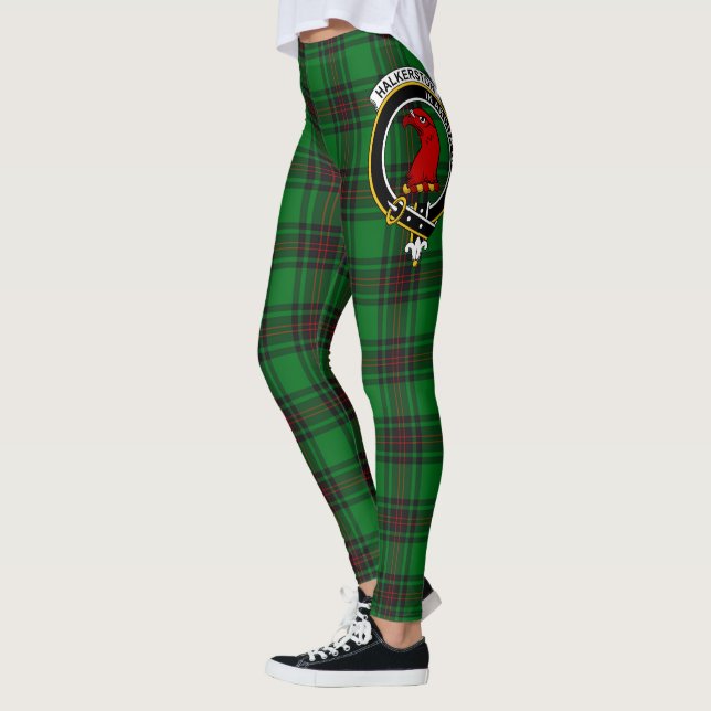 Scotstee Klan Halkerston Vapensköld Tartan Women Leggings (Vänster)