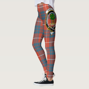 Scotstee Klan Hamilton Ancient Vapensköld Tartan K Leggings