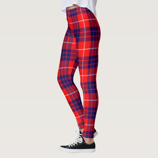Scotstee klan Hamilton Tartan Damstrumpor Leggings (Vänster)