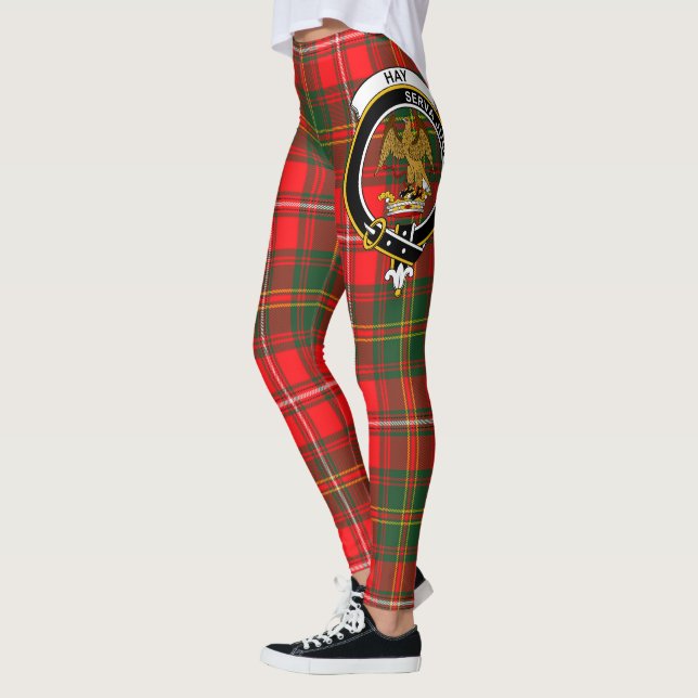 Scotstee Klan Hay Modern Vapensköld Tartan Women Leggings (Vänster)
