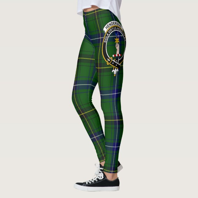 Scotstee Klan Henderson Modern Vapensköld Tartan W Leggings (Vänster)