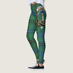 Scotstee Klan Henderson Vapensköld Tartan Women Le Leggings