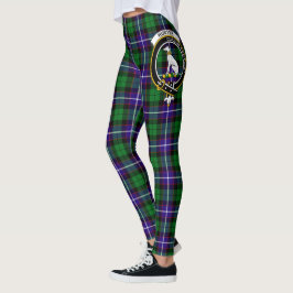 Scotstee Klan Hunter Modern Vapensköld Tartan Wome Leggings