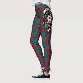Scotstee Klan Jardine Dress Vapensköld Tartan Wome Leggings