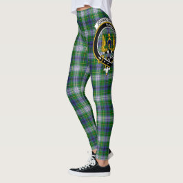 Scotstee Klan Johnston Dress Vapensköld Tartan Wom Leggings