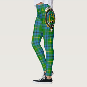 Scotstee Klan Johnston Vapensköld Tartan Women Leg Leggings