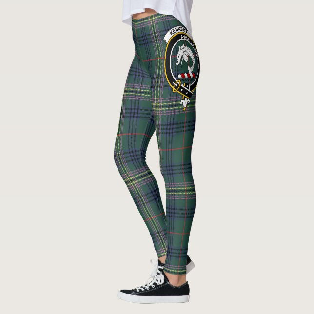 Scotstee Klan Kennedy Vapensköld Tartan Women Legg Leggings (Vänster)